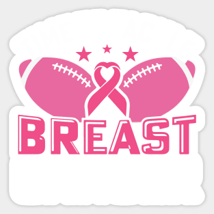 Time to Tackle Football time to Tackle breast cancer Wear Pink unique breast cancer gifts for women Sticker